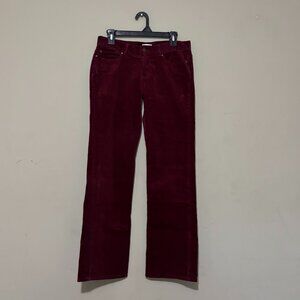 Per Se Burgundy Corduroy Stretch Pants • Size 6 • Bootcut/Straight